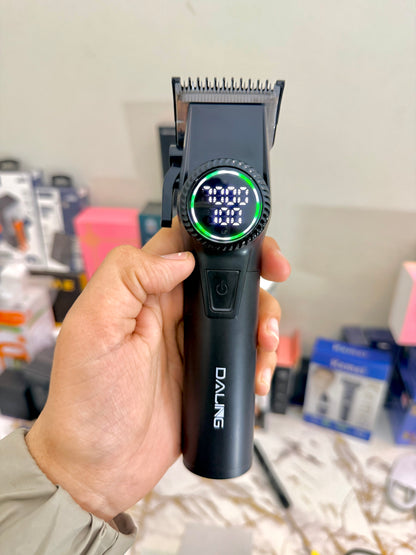 Daling RF-699 Professional Hair Clipper – Digital Display, 7 Guide Combs, 5H Runtime