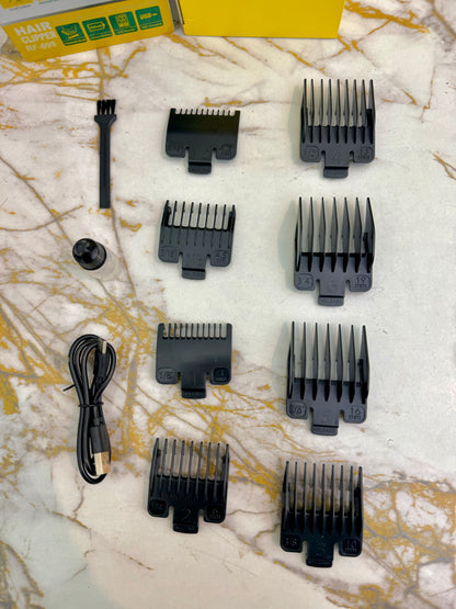 Daling RF-699 Professional Hair Clipper – Digital Display, 7 Guide Combs, 5H Runtime