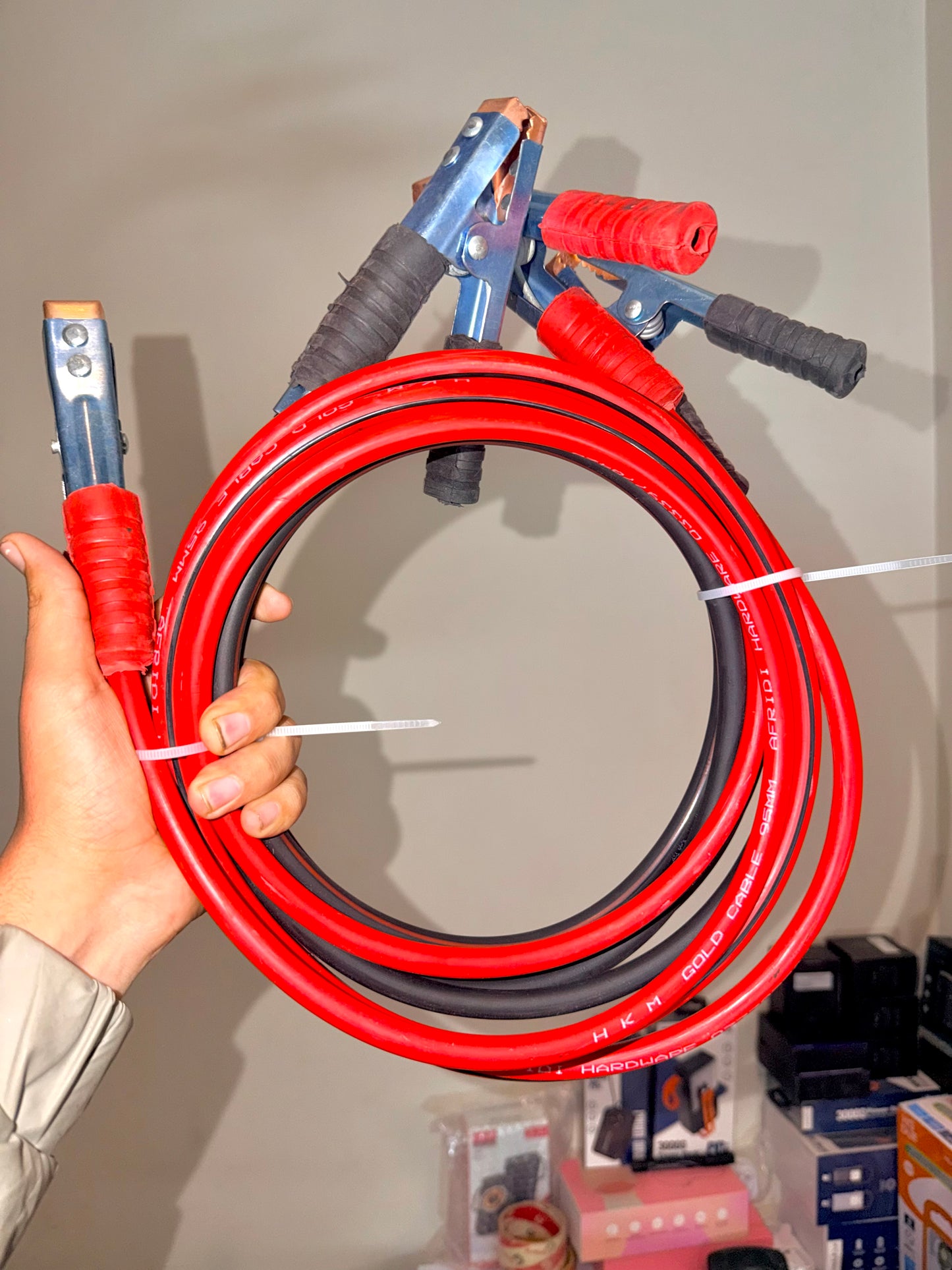 🚗⚡ Emergency Car Jumper Starter Cable (300–600 AMP) Heavy-Duty Clips | 6ft & 9ft Options | Copper-Coated