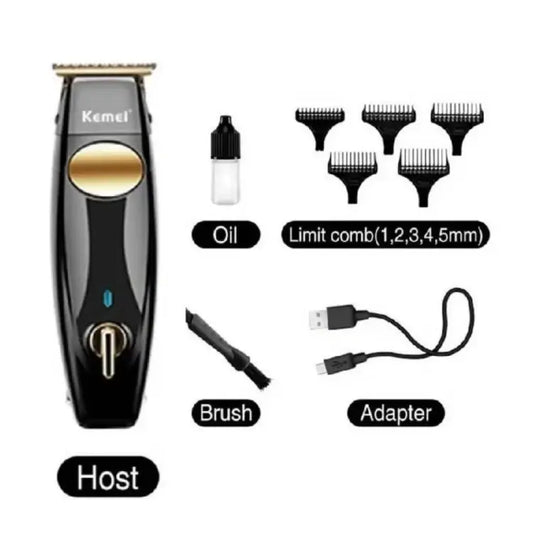 Kemei KM-1835 Professional Hair Clipper – Carbon Steel Blade,with 1mm, 2mm, 3mm, 4mm & 5mm Combs
