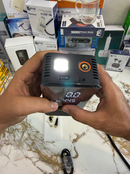 3-in-1 1000A Tyre inflator 36 psi+ Car Jump Starter + power bank  – 12V Battery Booster & 60W Power Bank | AwamiImport.com
