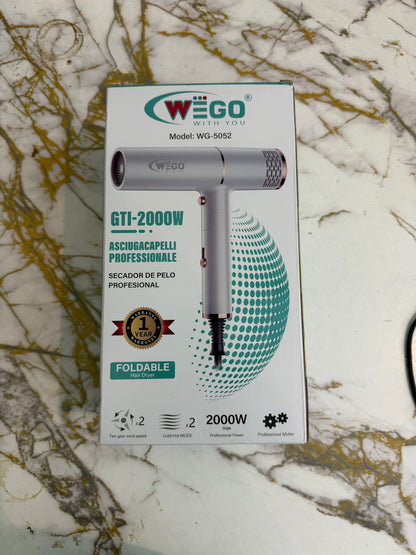 WEGO Foldable Hair Dryer – Compact Fast Drying with 1 Year Warranty | AwamiImport.com