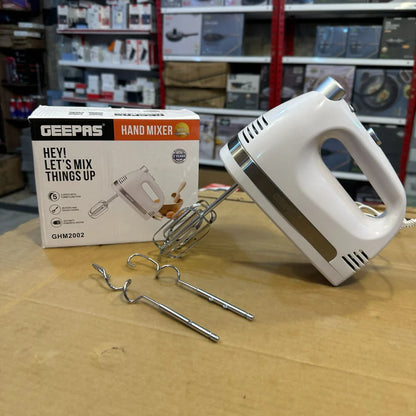 Geepas GHM2002 Hand Mixer – 5-Speed Beater with Turbo Boost | AwamiImport.com