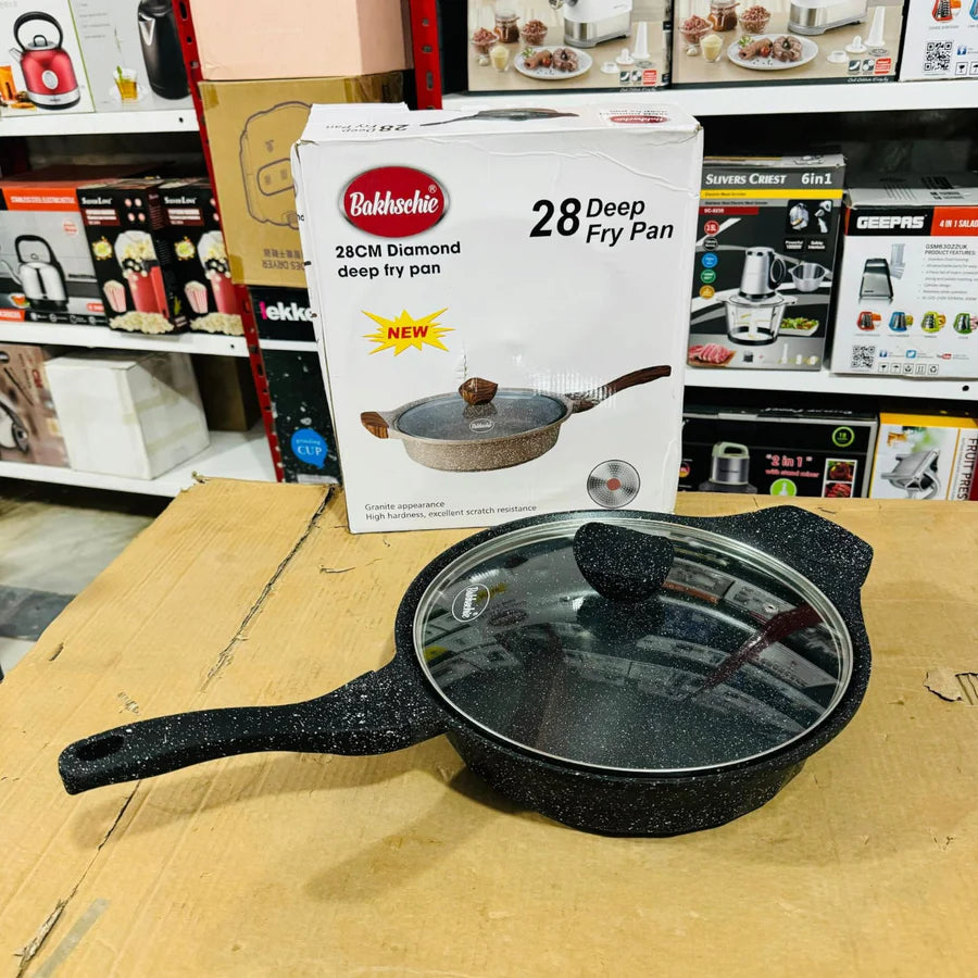 Granite 28cm Diamond Deep Fry Pan – Durable Non-Stick Cookware | AwamiImport.com