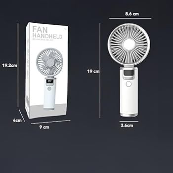 Rechargeable Handheld High-Speed Wind Turbine Fan – Portable Turbo Fan with Gear Display