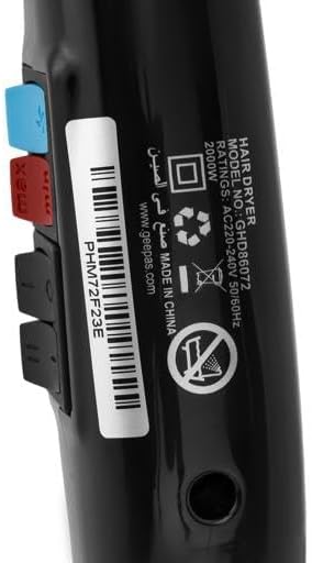 Geepas 2000W Hair Dryer – Powerful Salon & Home Styling Tool | AwamiImport.com