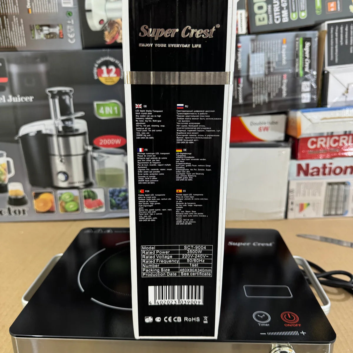 Super Crest 3500W High-Power Infrared Cooker SCT-9004 – Fast Heating Electric Infrared Cooktop with 6 Months Warranty