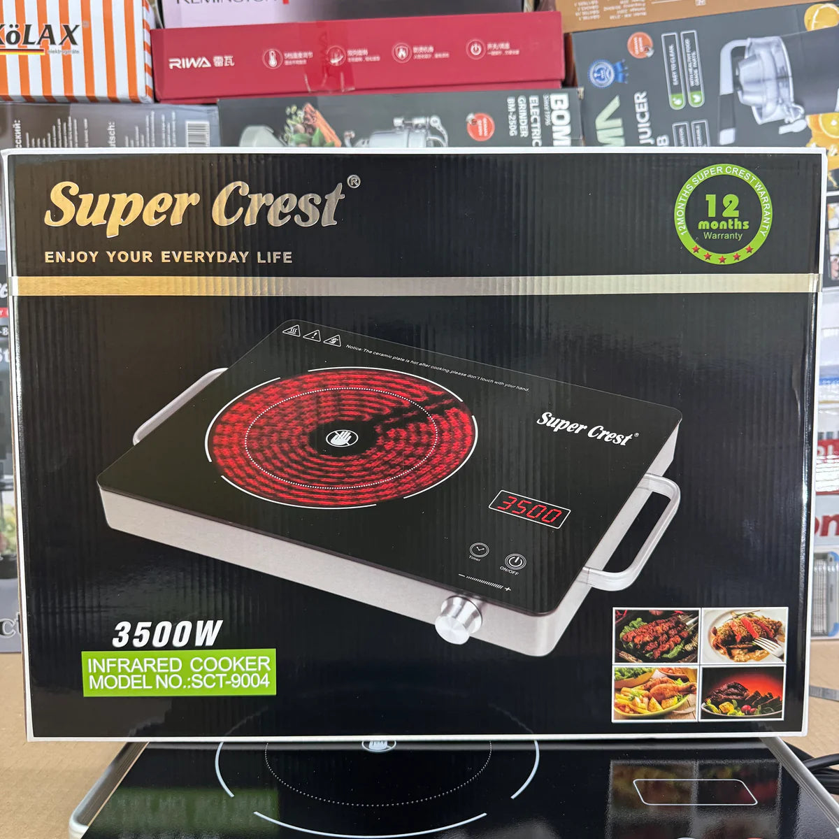Super Crest 3500W High-Power Infrared Cooker SCT-9004 – Fast Heating Electric Infrared Cooktop with 6 Months Warranty