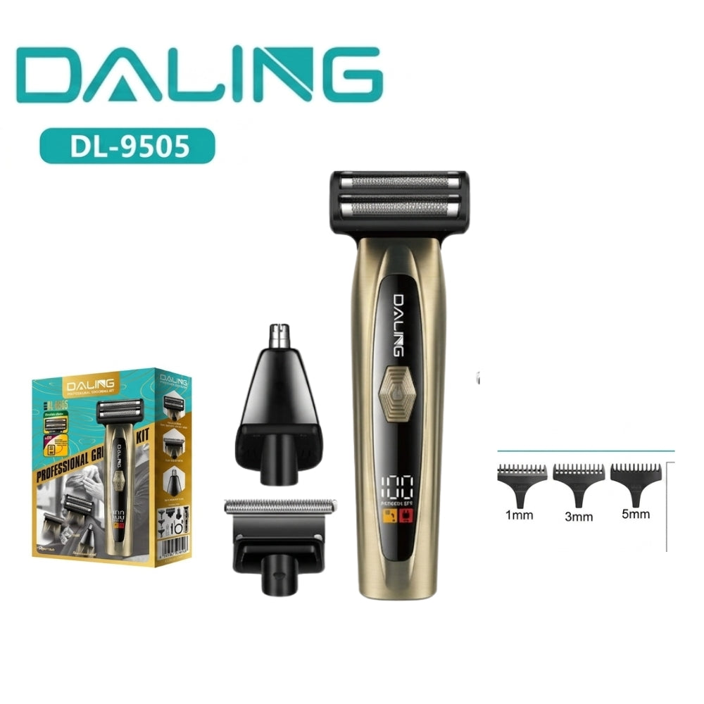 Daling DL-9505 Professional 3-in-1 Grooming Kit with 1mm, 3mm & 5mm Combs