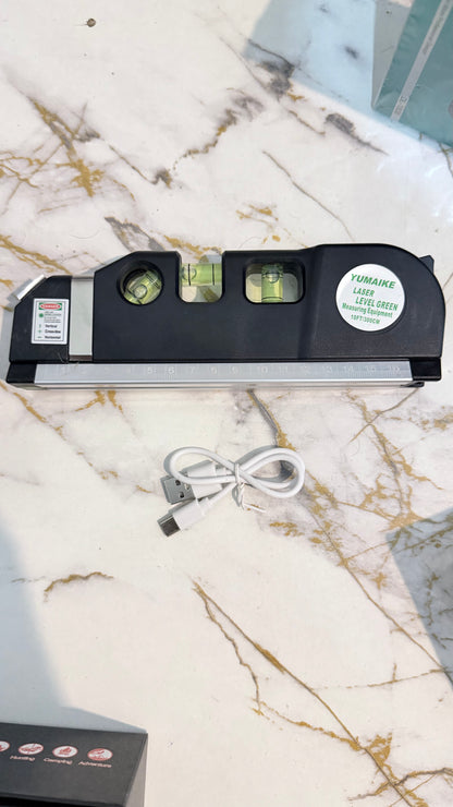 8-in-1 Laser Level Measure with Steel Tape – Multipurpose Measuring Tool with Laser & Scale |
