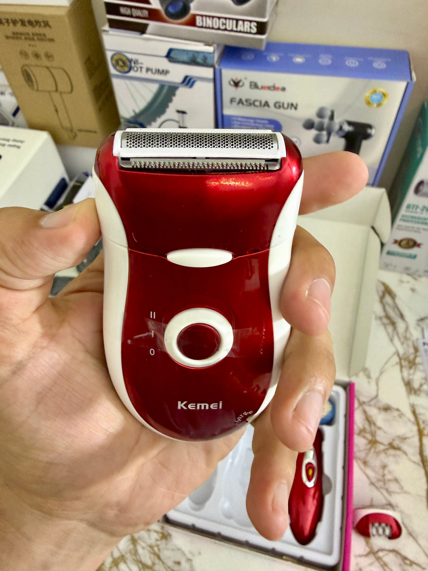 3-in-1 Portable Ladies Epilator & Shaver KM519A – Painless Hair Removal |