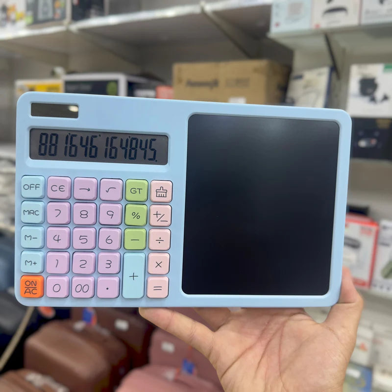 2-in-1 Calculator with LCD Writing Board ZY-2208 – Digital Calculator + Smart Writing Tablet