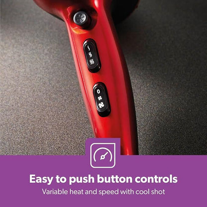 Geepas Travel-Friendly Ionic Hair Dryer 86018 – Compact, Fast & Frizz-Free Styling | AwamiImport.com