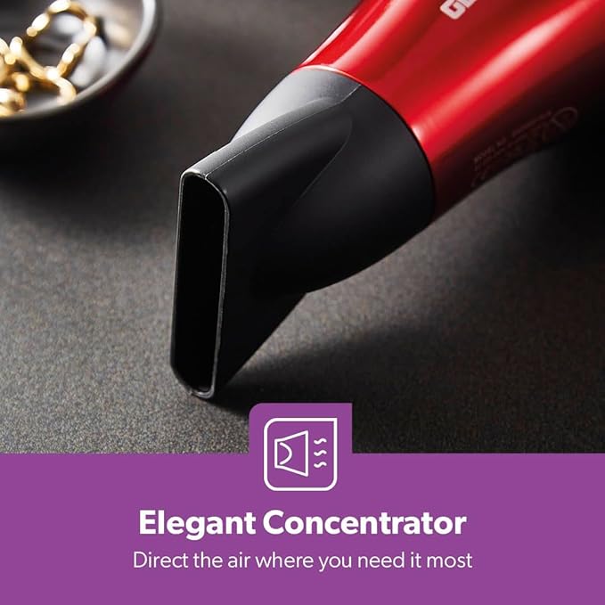 Geepas Travel-Friendly Ionic Hair Dryer 86018 – Compact, Fast & Frizz-Free Styling | AwamiImport.com