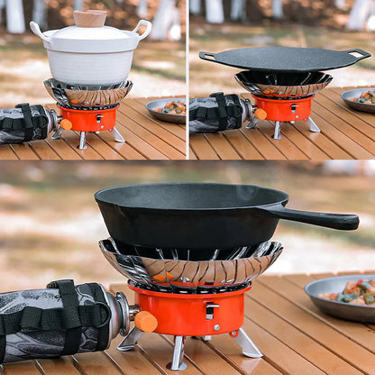 Outdoor Windproof Camping Stove With Butane Bottle  | AwamiImport.com