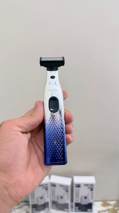 KEMEI KM-3236 2-in-1 Grooming Kit – Metal Body Beard Trimmer & Precision Eyebrow Trimmer for Men