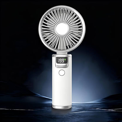 Rechargeable Handheld High-Speed Wind Turbine Fan – Portable Turbo Fan with Gear Display