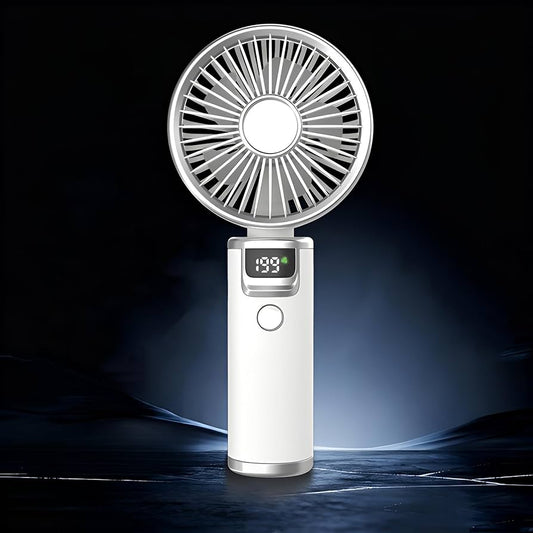 Rechargeable Handheld High-Speed Wind Turbine Fan – Portable Turbo Fan with Gear Display