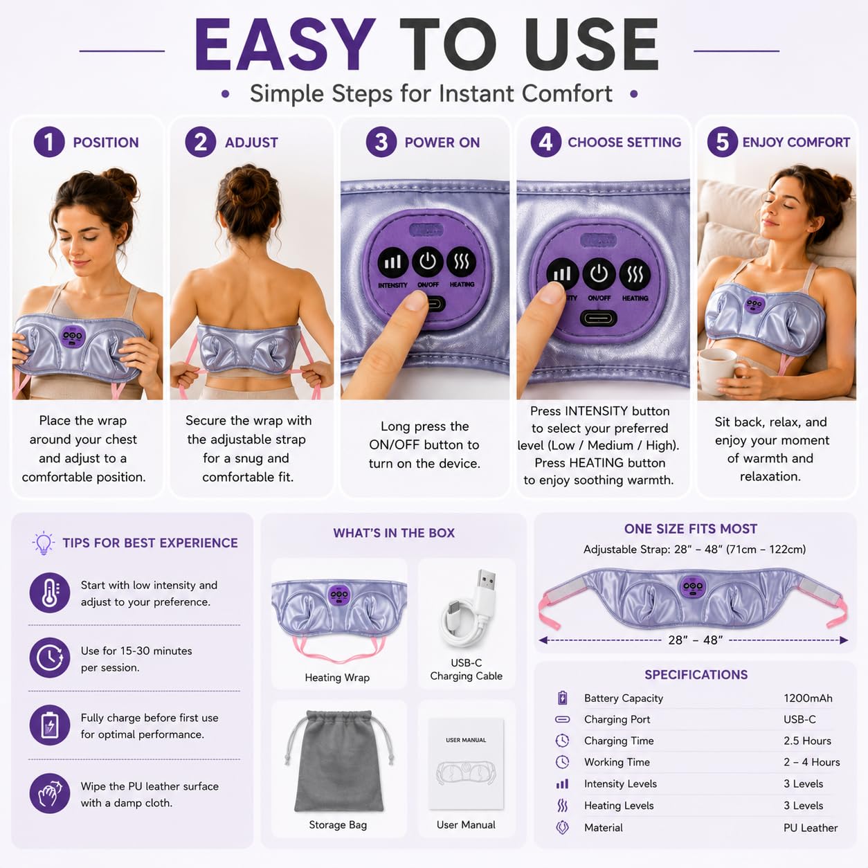 Women's Chest Massager KL-2022 – Comfort Massage & Gentle Vibration for Daily Relaxation | Recharg Massager