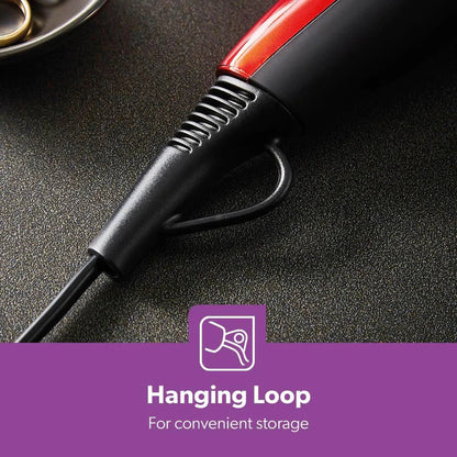 Geepas Travel-Friendly Ionic Hair Dryer 86018 – Compact, Fast & Frizz-Free Styling | AwamiImport.com