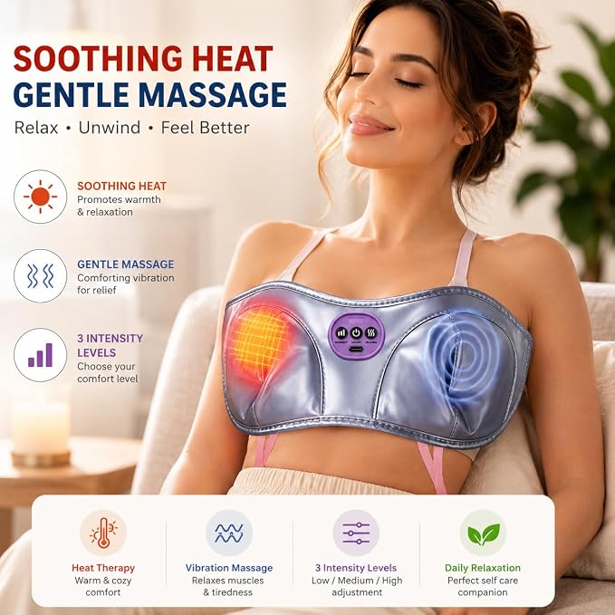 Women's Chest Massager KL-2022 – Comfort Massage & Gentle Vibration for Daily Relaxation | Recharg Massager