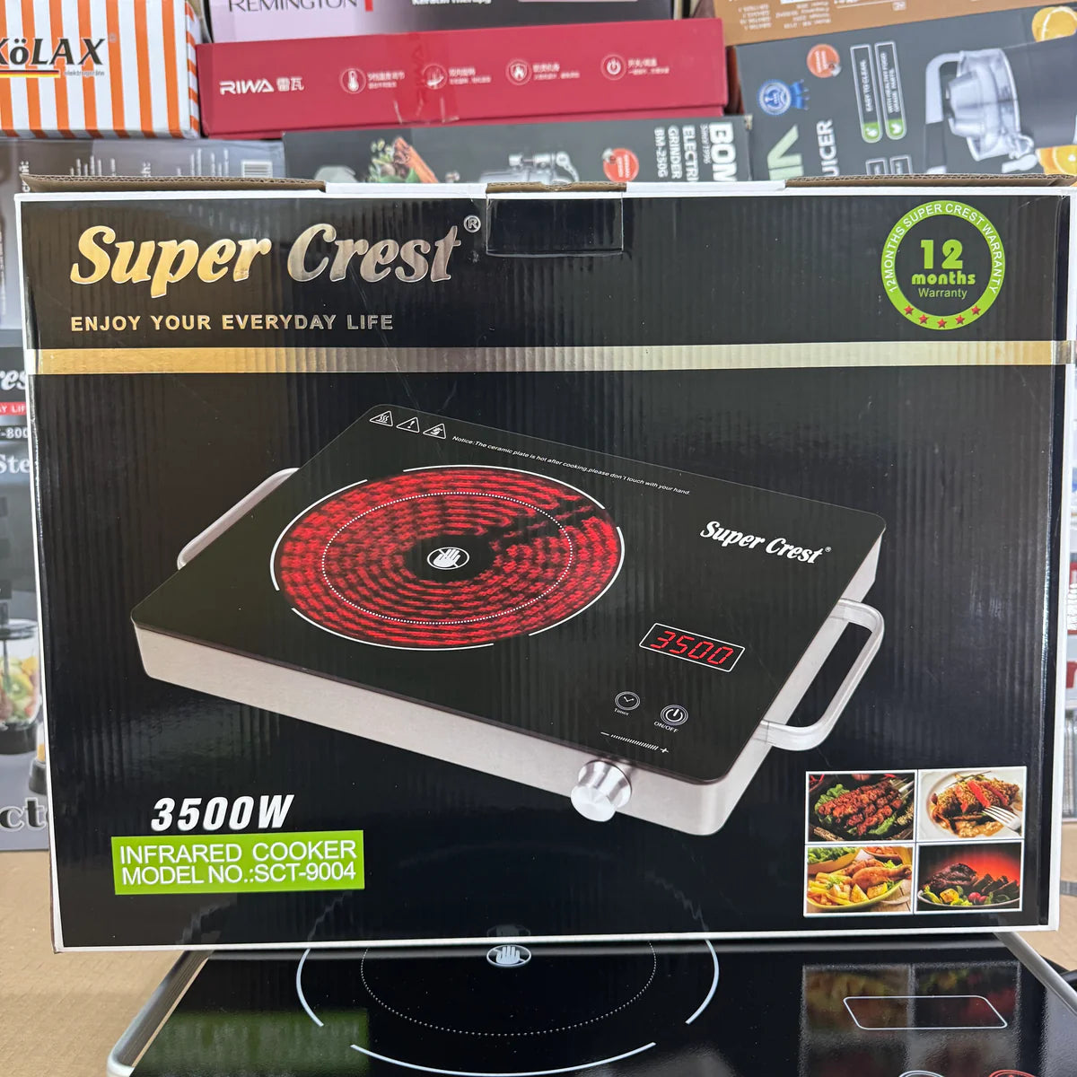 Super Crest 3500W High-Power Infrared Cooker SCT-9004 – Fast Heating Electric Infrared Cooktop with 6 Months Warranty
