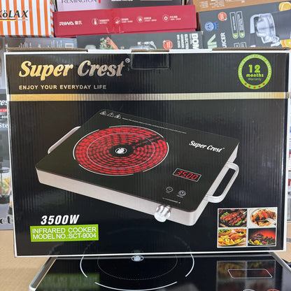 Super Crest 3500W High-Power Infrared Cooker SCT-9004 – Fast Heating Electric Infrared Cooktop with 6 Months Warranty