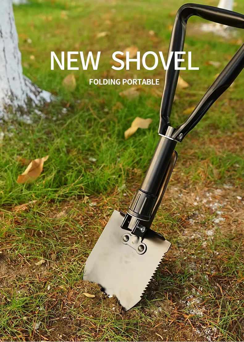 Heavy-Duty Foldable Camping Shovel – Compact & Multi-Purpose Tool [AwamiImport.com