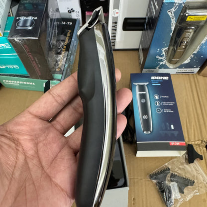 IPONE Rechargeable Trimmer – Digital Display | 90 Min Cordless Power | IP-789
