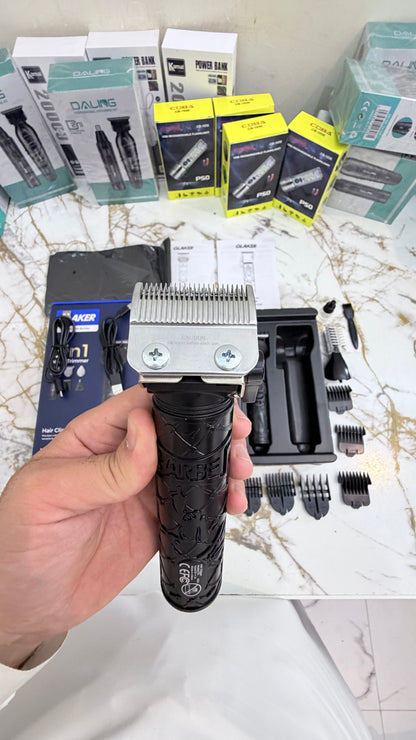 GLAKER  6-in-1 Grooming Kit for Men – Professional Beard Trimmer, Body Groomer & Cordless Hair Cutting Machine