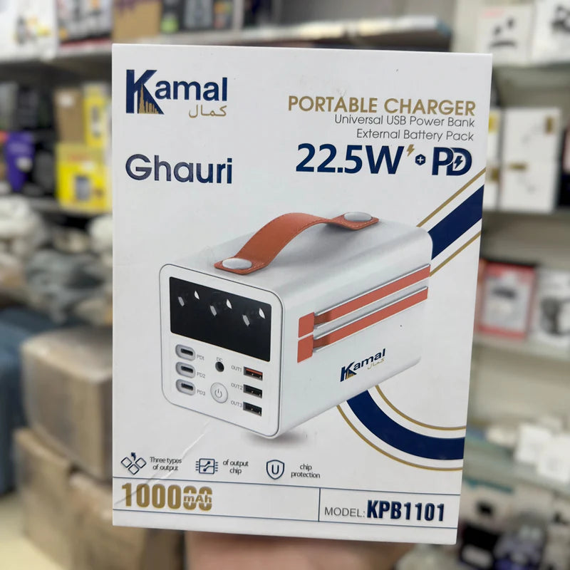 Kamal 100,000mAh Ghauri Power Bank KPB1101  Fast Charging Beast |