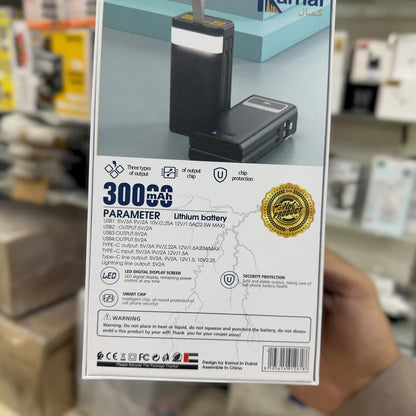 30000mAh High Capacity Power Bank KPB33 – Fast Charging Long Backup |