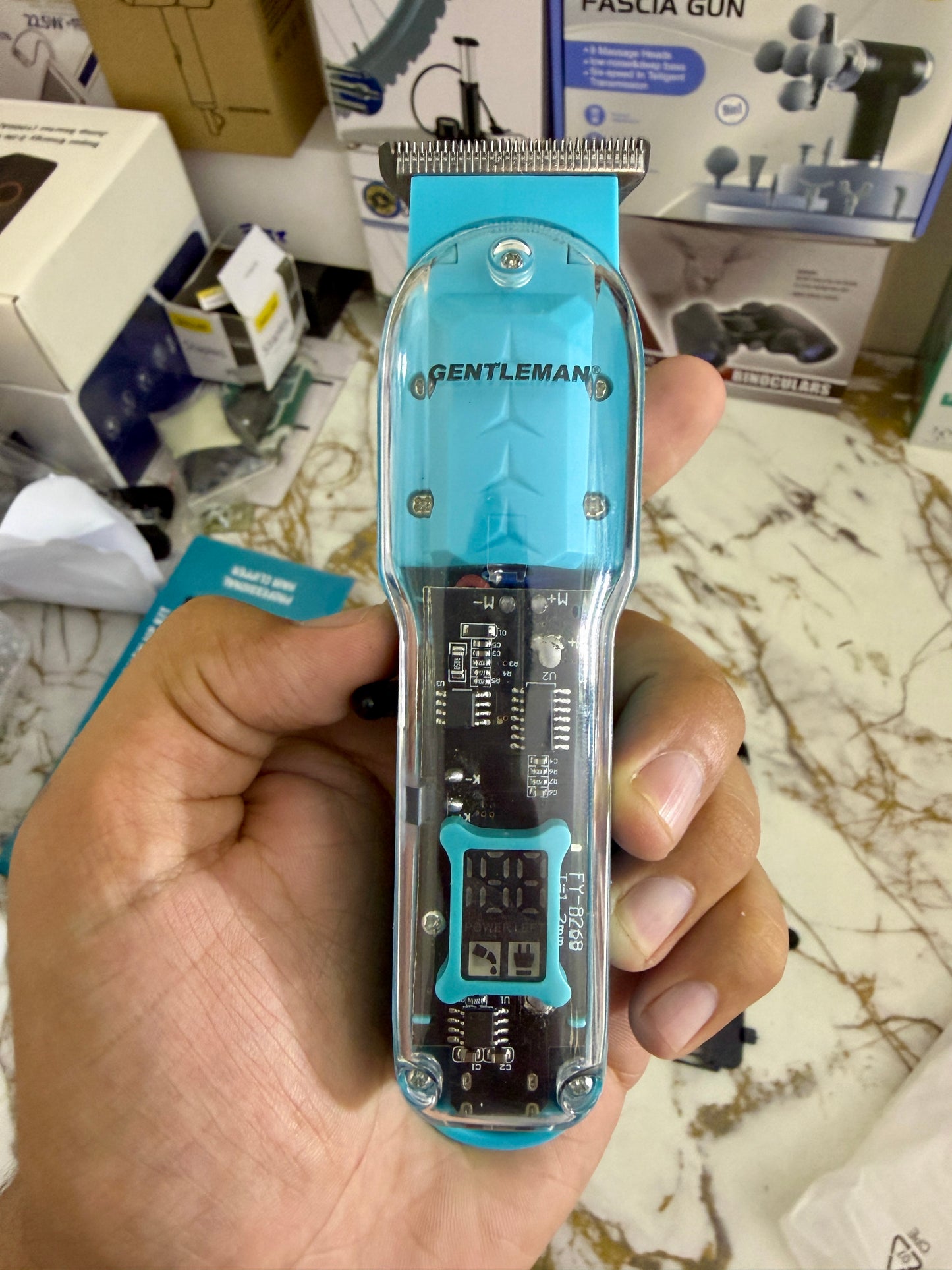 Gentlemen gt 8268 Professional Hair Trimmer with LED Display & Transparent Body – 180 Min Runtime