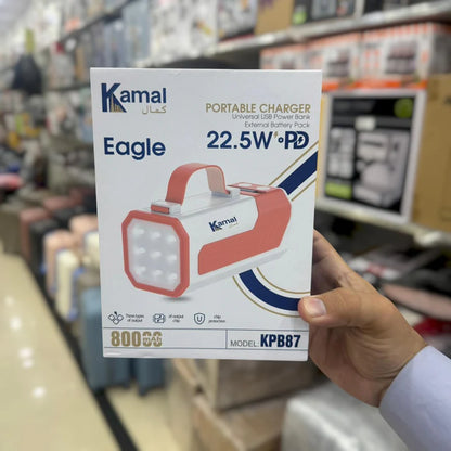 80000mAh Camping Power Bank KPB87 – Fast Charging with LED Light | AwamiImport.com