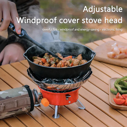 Outdoor Windproof Camping Stove With Butane Bottle  | AwamiImport.com