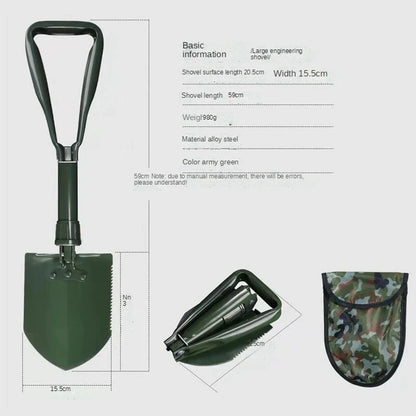 Heavy-Duty Foldable Camping Shovel – Compact & Multi-Purpose Tool [AwamiImport.com