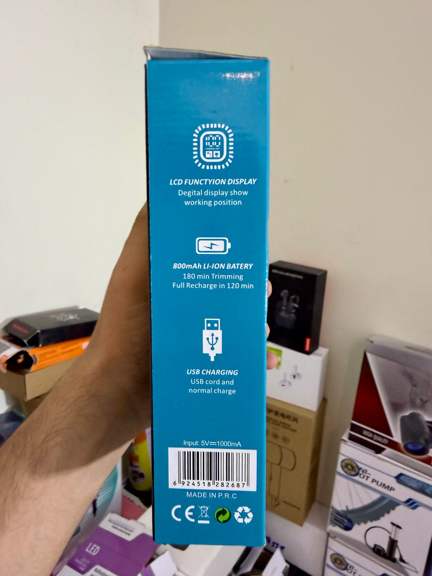 Gentlemen gt 8268 Professional Hair Trimmer with LED Display & Transparent Body – 180 Min Runtime