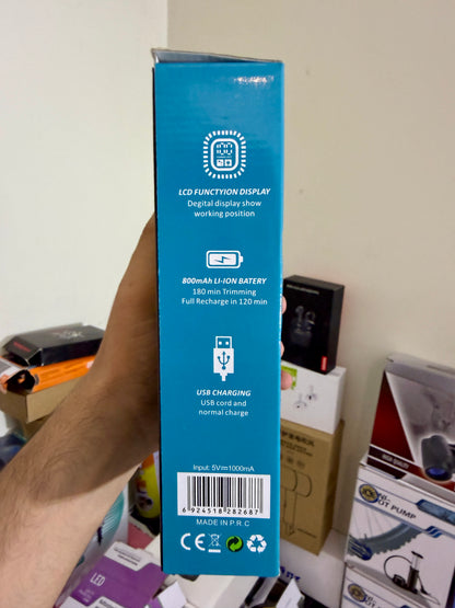 Gentlemen gt 8268 Professional Hair Trimmer with LED Display & Transparent Body – 180 Min Runtime