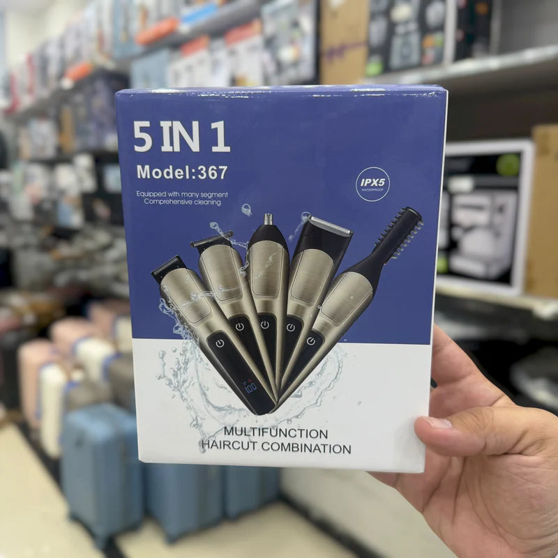 5-in-1 Multifunction Grooming Kit 367 – Complete Men’s Grooming Set | AwamiImport.com