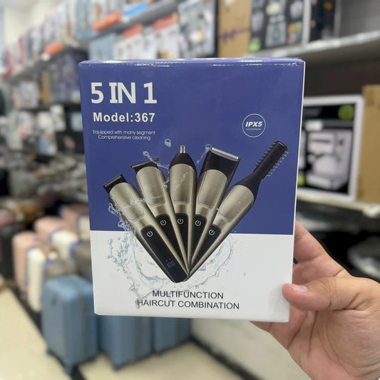 5-in-1 Multifunction Grooming Kit 367 – Complete Men’s Grooming Set | AwamiImport.com