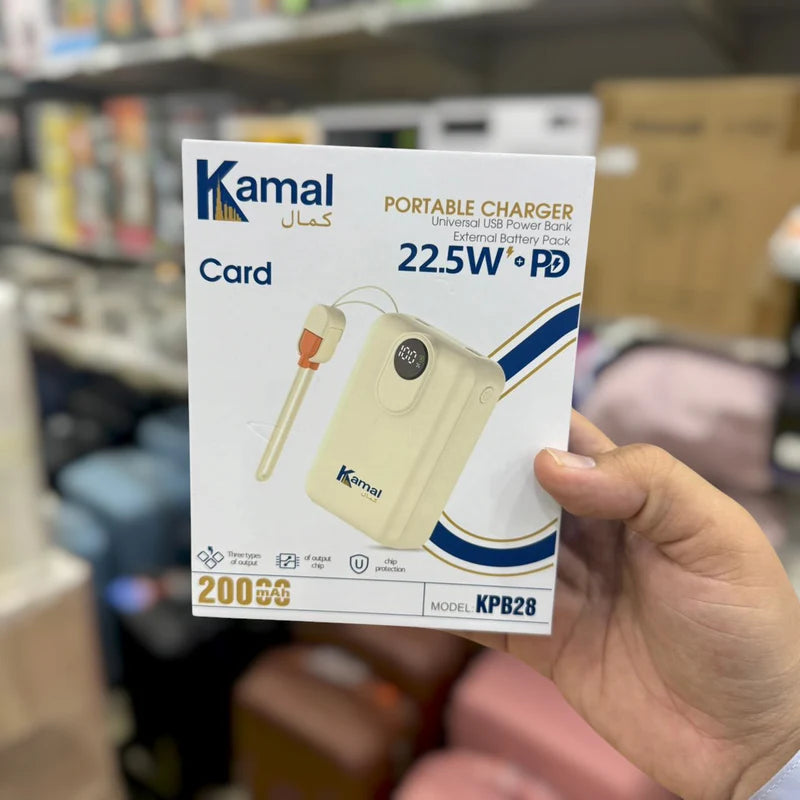 Kamal 20000mAh Fast Charging Power Bank KPB-28 – Designed in Dubai
