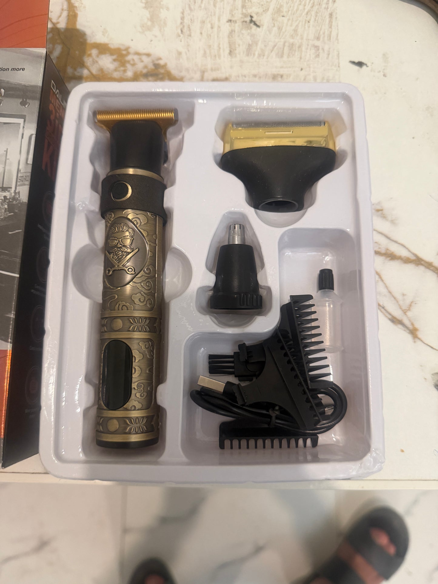 ✂️ DALING DL-9005 3-in-1 Grooming Kit  Trimmer • Shaver • Nose Cutter | 2-Hour Battery | Type-C Charging