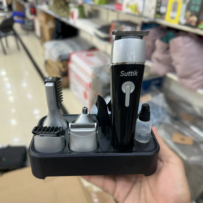 Suttik 5-in-1 Professional Grooming Kit for Men – Beard, Hair, Nose & Body Trimmer Set | All-in-One Personal Care Machine