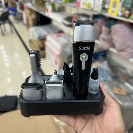 Suttik 5-in-1 Professional Grooming Kit for Men – Beard, Hair, Nose & Body Trimmer Set | All-in-One Personal Care Machine