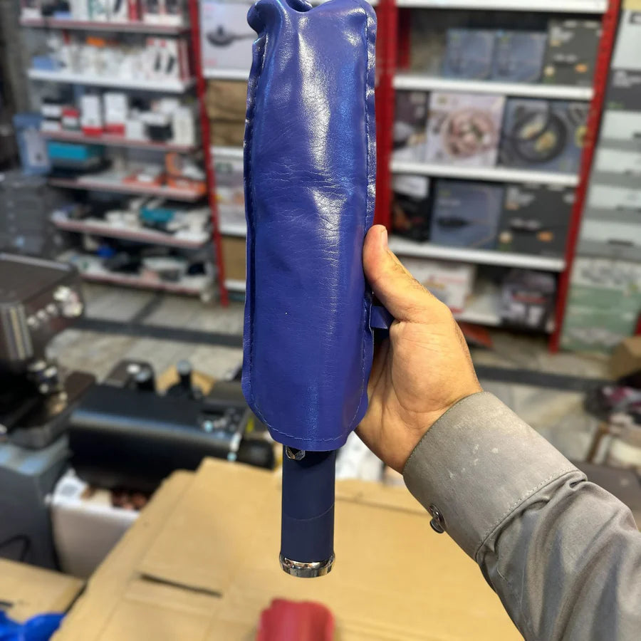 Foldable LED Automatic Umbrella with Pouch – Windproof & Stylish | AwamiImport.com