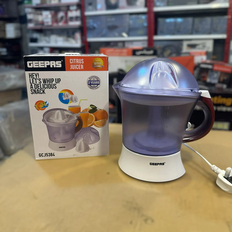 Geepas Electric Citrus Juicer 5384 – Quick, Fresh, and Easy Juicing | AwamiImport.com
