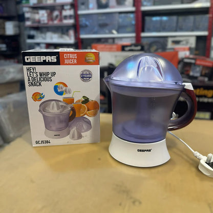 Geepas Electric Citrus Juicer 5384 – Quick, Fresh, and Easy Juicing | AwamiImport.com