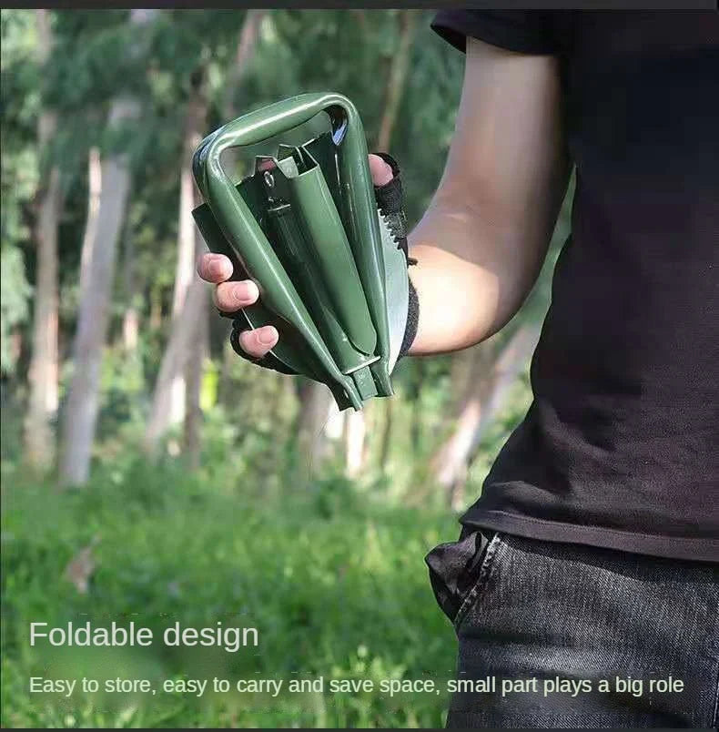 Heavy-Duty Foldable Camping Shovel – Compact & Multi-Purpose Tool [AwamiImport.com