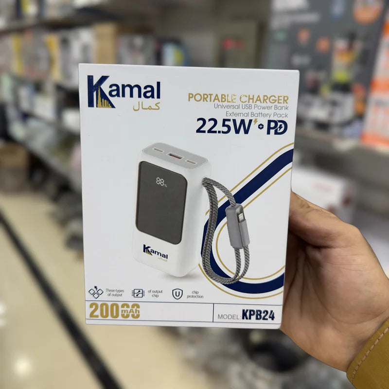 Kamal Shaheen 20000mAh Power Bank KPB24 – Fast Charging Long Backup |
