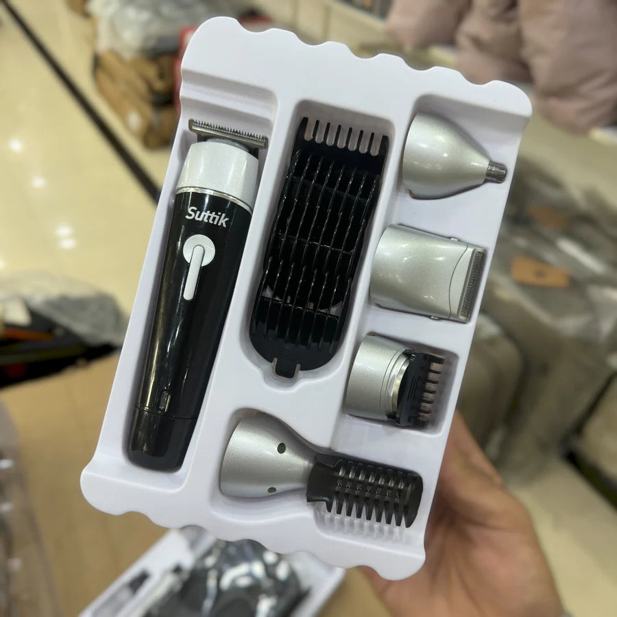 Suttik 5-in-1 Professional Grooming Kit for Men – Beard, Hair, Nose & Body Trimmer Set | All-in-One Personal Care Machine